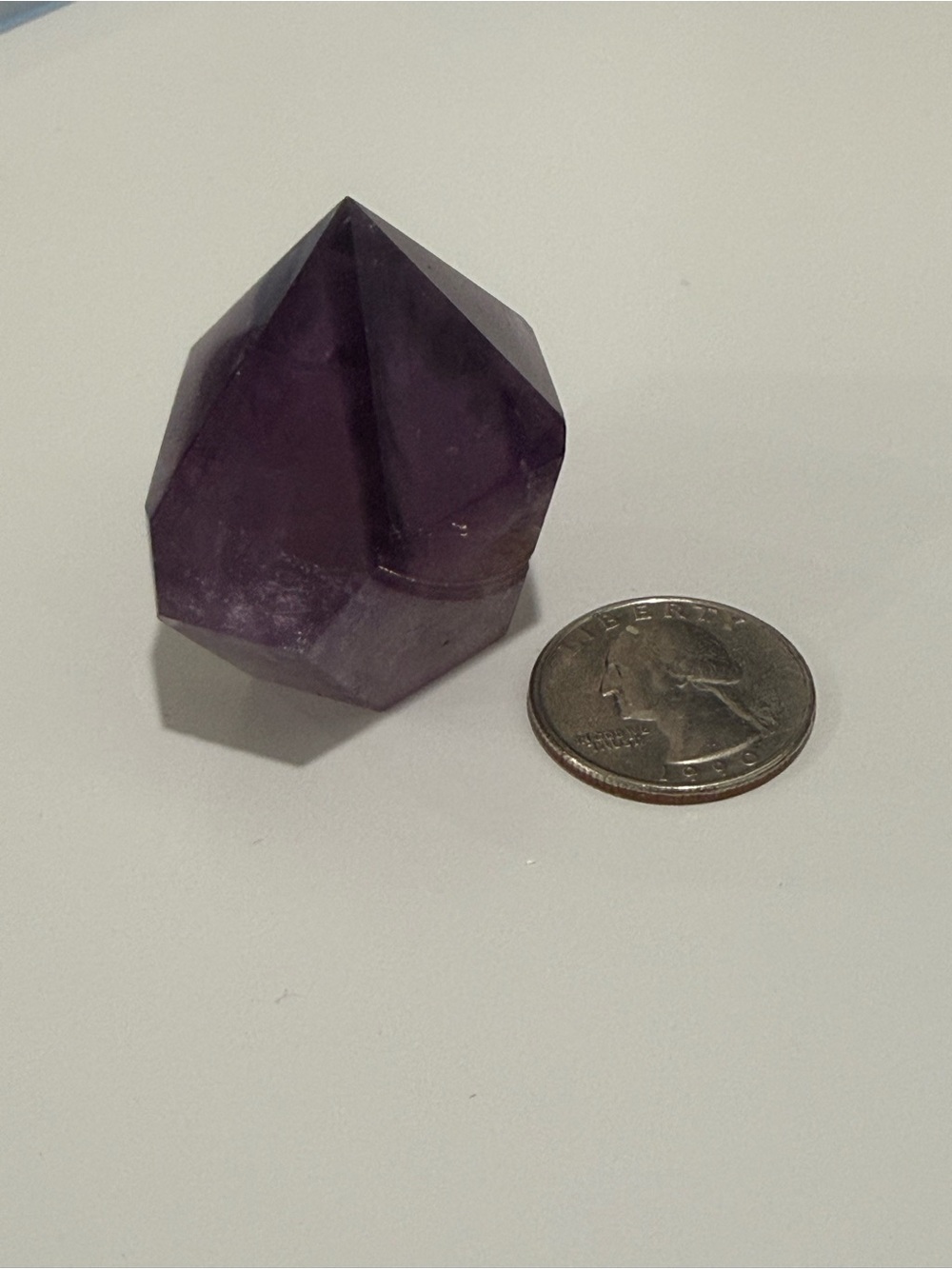 Unbranded Amethyst Crystal Point Décor (small, coin for scale) (read)